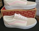 VANS Ward Platform Sneaker Lace Up Color Block Beige Pink Suede Women&#39;s ... - $51.41