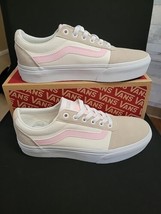 VANS Ward Platform Sneaker Lace Up Color Block Beige Pink Suede Women&#39;s 9 NEW - £41.09 GBP