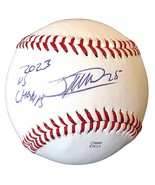 Jose LeClerc Texas Rangers Signed Baseball 23 World Series Inscription A... - £102.22 GBP