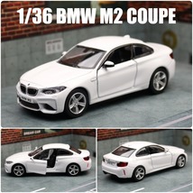 1/36 White BMW M2 Sedan Toy Car Diecast Vehicle Model Pull Back Doors Op... - $11.99