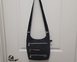 Baggallini Black Multi Pocket Adjustable Nylon Crossbody Messenger Bag T... - $21.77