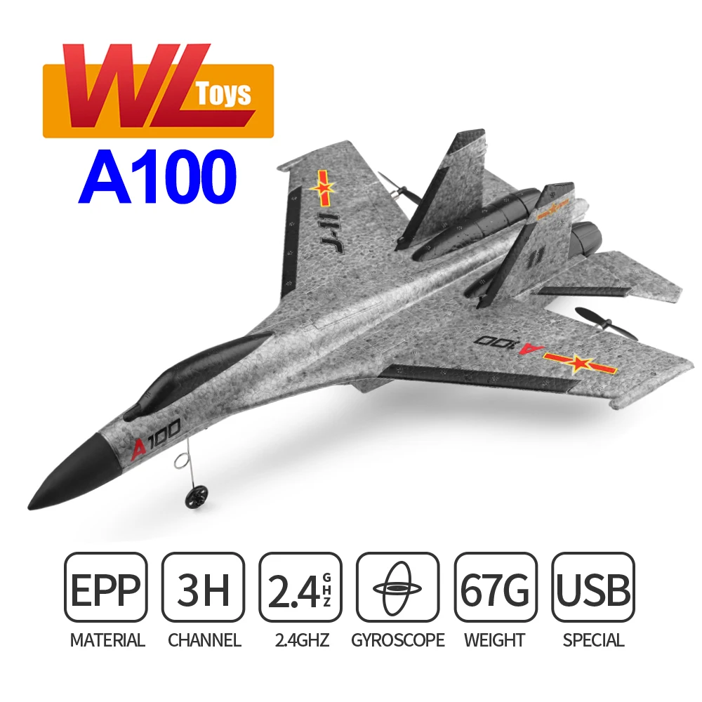 WLtoys A100 RC Airplane 2.4G Fixed Wing 3CH EPP Plane Outdoor Toys Electric - £73.70 GBP+