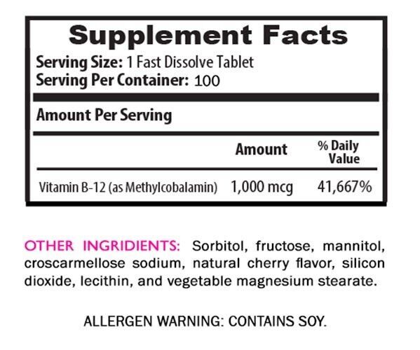 Natural Empowerment - B-12 METHYLCOBALAMIN - Vibrant Clarity 3 Bottles 300 Tabs Item image 5