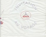 Avia International Invitation Au Voyage 1946 Logo Napkin Switzerland  - $27.72