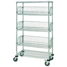 The M1836Bc6C By Quantum Storage Systems Is A 5-Tier Mobile Wire Basket ... - £450.05 GBP