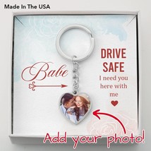 To Wife From Husband Personalized Babe Drive Safe Heart Keychain Stainle... - $47.45+
