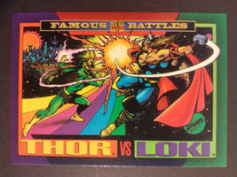 Skybox Trading Card Thor VS Loki #150 Marvel Famous Battles 1993 LP - £2.79 GBP