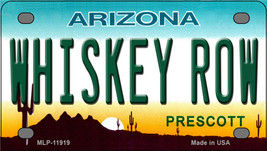 Whiskey Row Arizona Novelty Mini Metal License Plate Tag - £11.75 GBP