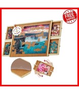 Large 30” Puzzle Table with Lazy Susan &amp; 4 Drawers - Perfect for Adults ... - $1,376.48 MXN