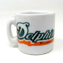 Miami Dolphins Miniature Cup NFL Football 1&quot; Ceramic Mug Ornament Displa... - £7.76 GBP