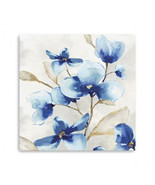HomeRoots 40 x 40 in. Watercolor Shades of Blue Floral Canvas Wall Art - $282.69