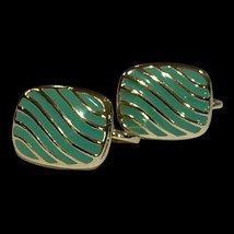 Avon gold tone clip on green  enamel - $9.97