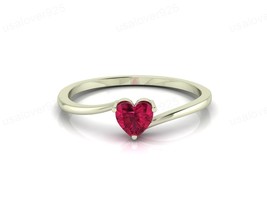 Natural Pink Ruby Gemstone Solid 925 Silver Handmade Promise Statement Ring - £43.37 GBP