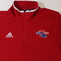 Adidas Climalite LATECH Men's Red 1/4 Zip Pullover Shirt Long Sleeve Size Medium image 4