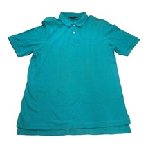 Lands’ End Polo Teal Short Sleeve Shirt Turquoise Men’s Size Medium - £16.28 GBP