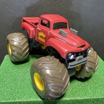 Monster Jam Truck GRAVE DIGGER RED TRUCK 1:64 Loose Brown Wheels ~RARE~ - $16.83