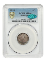 1839 10C PCGS/CAC MS66 (No Drapery) - $4,786.95