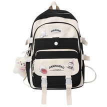 Casual Backpack Travel Daypa Kawaii Cute Student Schoolbag Pendant s Hit Color B - £94.61 GBP