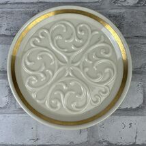 Lenox Seville 6.25" Wine Bottle Coaster Trivet Gold Trim USA - $13.64