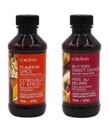 LorAnn Bakery Emulsion 2 pack 1-4 oz bottle Pumpkin Spice &amp; Buttery Swee... - $386.23 MXN