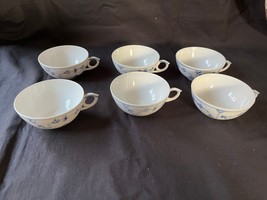 set of 6 Antique Royal Copenhagen Blue Fluted Plain tea cups. ( no saucers) - £77.22 GBP