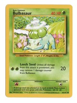 Bulbasaur - 44/102 - Base Set - Wotc - Vintage Pokemon Card - 1999 - Nm - £4.68 GBP