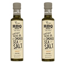 4 Pack Pure Greek Extra Virgin Olive Oil Sea Salt Smoked Flavor BBQ Gour... - $108.36