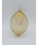 Murano Glass Hand Blown Clear Glass Gold Flake Lemon - $1,471.03 MXN