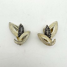 Vintage Marboux Signed Marcel Boucher Silver Tone Abstract Leaf Clip-on ... - $39.99