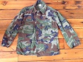 US Army Military Combat Camo Woodland Patches Named Uniform Shirt Jacket... - $49.99