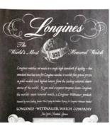 1947 Longines Watch Company Advertisement Wittnauer Jewelry NY Montreal ... - $557.00 MXN