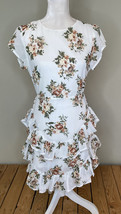 favlux NWOT women’s open back floral short Mini dress Size L White R1 - £8.27 GBP