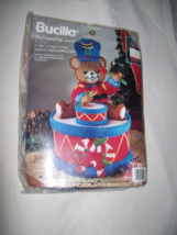 Bucilla 61209 Needlepoint Kit Christmas Little Drummer Bear Candy Dish New - $14.84