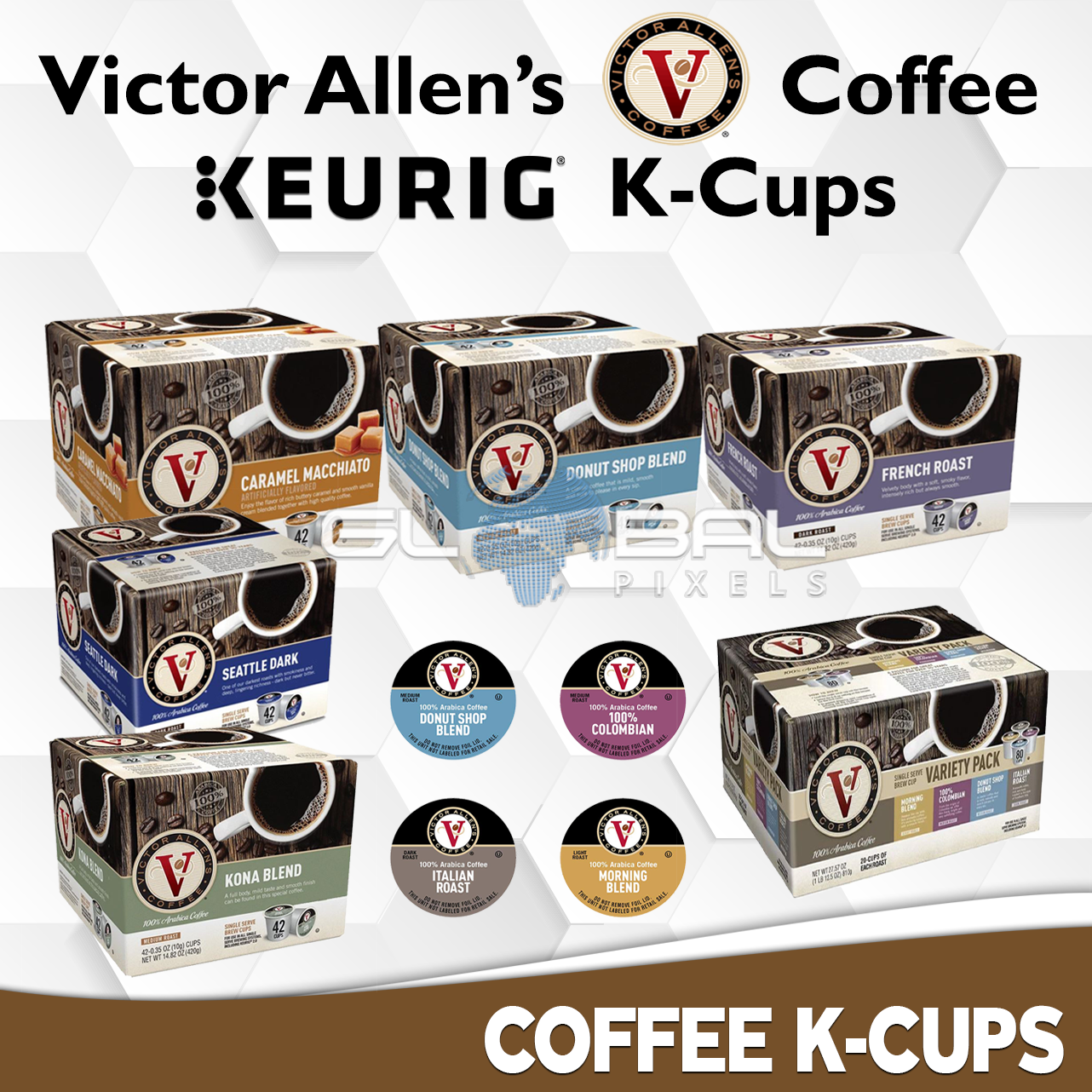 Victor Allen Coffee 42 OR 80 K-Cups Capsules For KEURIG Single Serve ALL FLAVORS - £34.33 GBP - £68.70 GBP