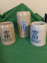 HB Hofbrauhaus Munchen Beer Steins Mug Vintage Stoneware .5L and 1L - £26.14 GBP