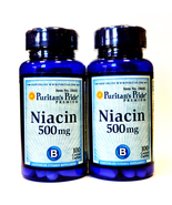 NIACIN 500 mg 200 Caplets Niacin (Vitamin B-3) Supports Cellular Energy - $20.00