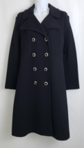 Vtg Caesar Knitwear Coat Dress Double Breasted Black Wool Size 46 / US 1... - £233.28 GBP