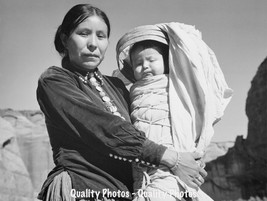 Navajo Mother and Child 8.5x11&quot; Photo Print Ansel Adams Native American History - £6.12 GBP