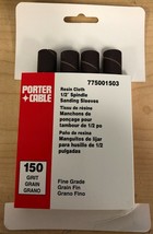 Porter Cable 1/2&#39;&#39; x 4.5&#39;&#39; 150 Grit Spindle Resin Cloth Sanding Sleeve (... - £6.41 GBP