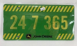 John Deere License Plate 24 7 365 - Farming Legend Green Ridged Plastic ... - $13.86