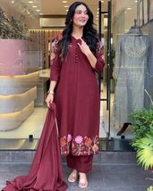 namika Fashion Lonching  Beautiful Heavy quality Chinon Fabric designer ... - $68.38