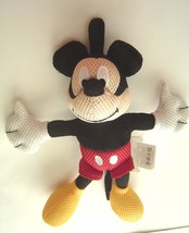  Disney Classic Mickey Mouse Plush Mesh Waffle Fabric 11&quot; - £14.20 GBP