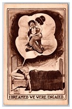 Walter Wellman Comic Romance Woman Dreamed We Were Engaged UNP DB Postcard U17 - $4.90