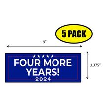 5 PACK 3.375"x9" TRUMP FOUR MORE 2024 Sticker Decal Humor Funny Gift BS0140 - $6.53