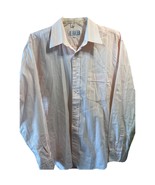 Yves Saint Laurent Shirt Adult 16 34/35 Light Pink Long Sleeve Button Up... - $47.39 CAD