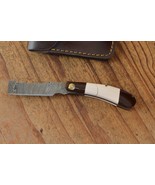 damascus custom made folding knife From The Eagle Collection 8043PR - $555.79 MXN