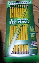 6 Pks of 10: Dixon Ticonderoga #2 Yellow Sharpened Wood Pencils - 6C - £14.99 GBP