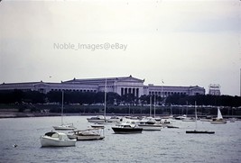 1965 Field Museum Monroe Harbor Boats Phillips 66 Sign Chicago Kodachrome Slide - £2.72 GBP