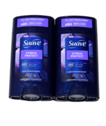 2 Pack Suave Stress Protect Goes On Clear Talc Free Antiperspirant 2.7oz. - $403.38 MXN