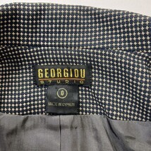 Georgiou Studio Woman’s Gray 3-Button Collar Wool Blend  Blazer Jacket Size 0 image 3